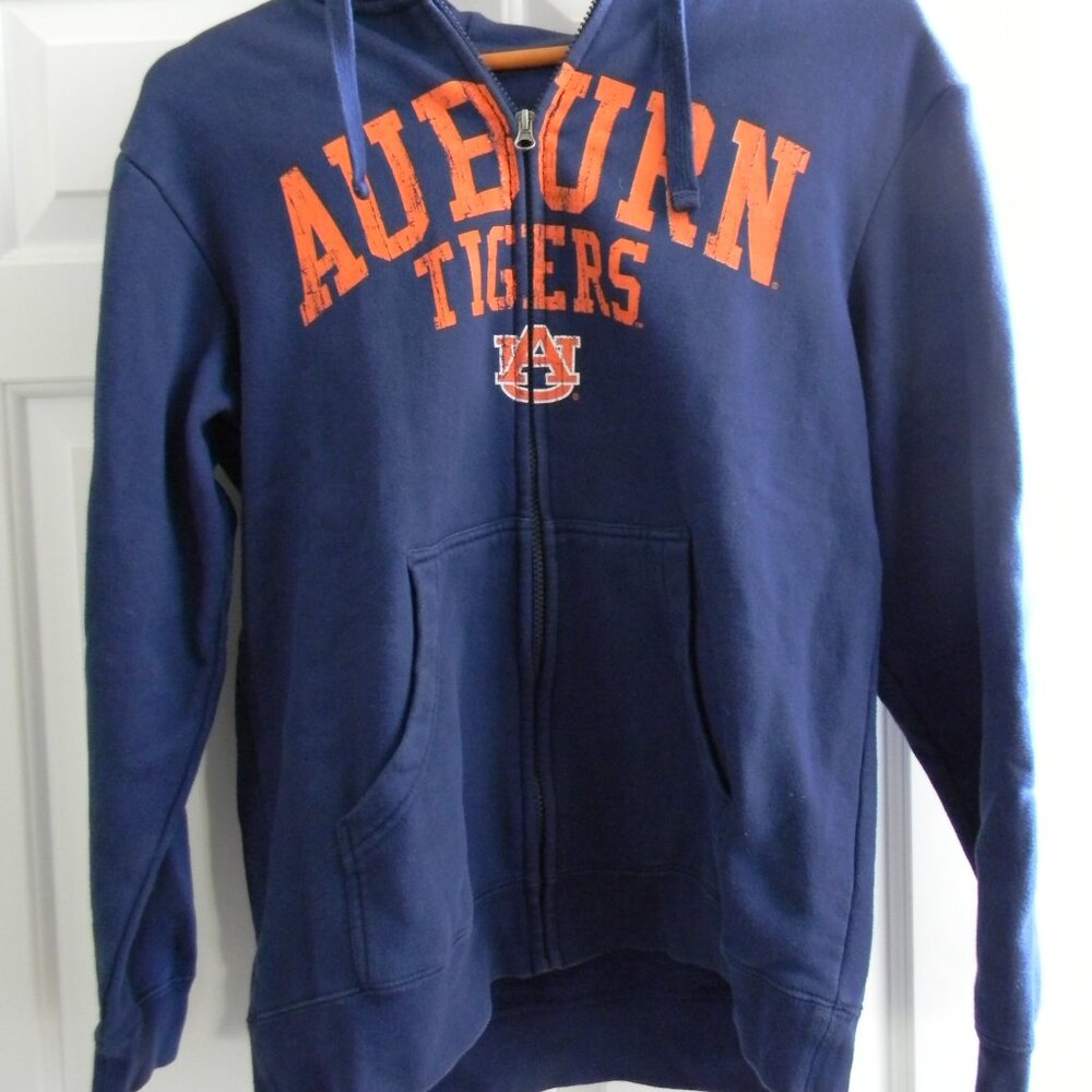 Heavy Mens Auburn Tigers Full Zipper Hoodie Size S